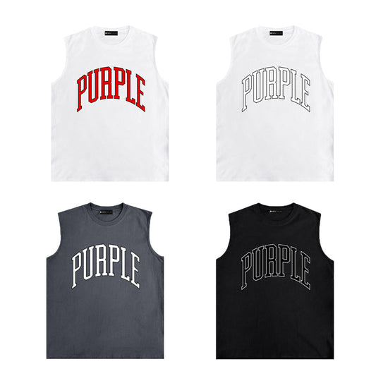 PURPLE Sleeveless T-Shirt  0004